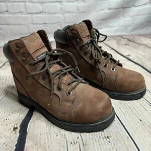 Wolverine Men’s Brown Leather 6” Work Boots size 7M
